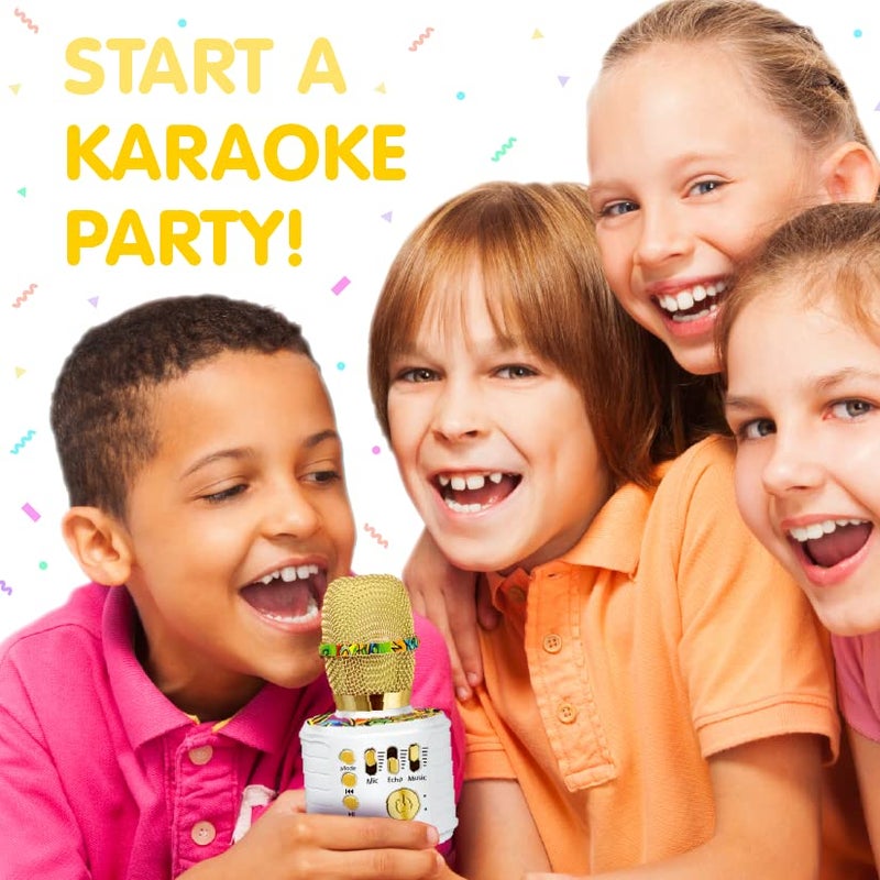 Move2Play, Kids Karaoke Microphone | Includes Bluetooth & Pre-Loaded Songs | Birthday Girls Present for All Ages, 2, 3, 4, 5+ Year Old Girls, Boys & Toddlers (Graffiti) - Image 5